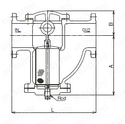 KU-1型 ストレーナ 外形図