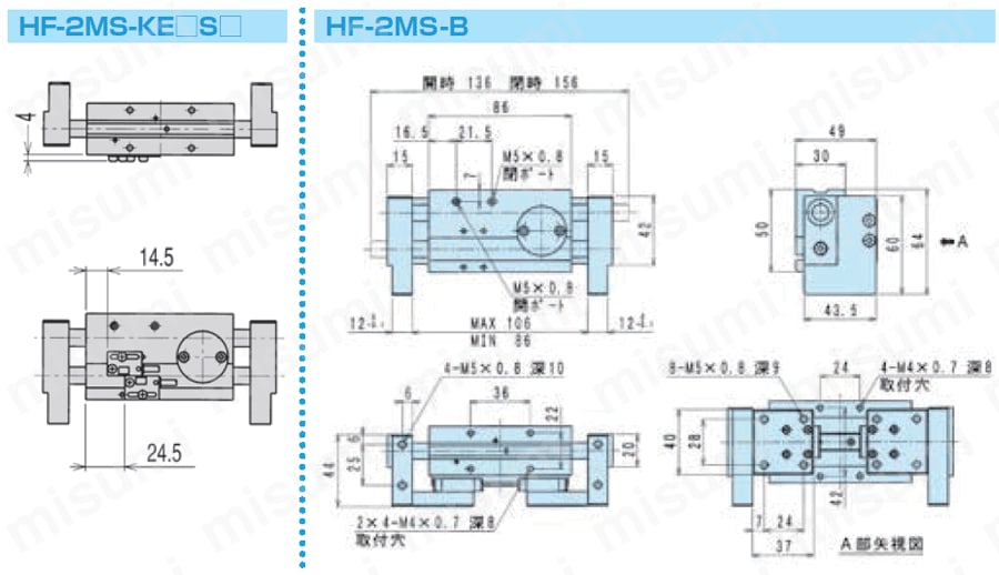 ハンド カニ型平行ハンド HFシリーズ 近藤製作所 MISUMI(ミスミ)