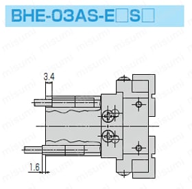 センタリングハンド BHEシリーズ 外形図