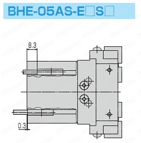 センタリングハンド BHEシリーズ 外形図