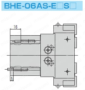 センタリングハンド BHEシリーズ 外形図