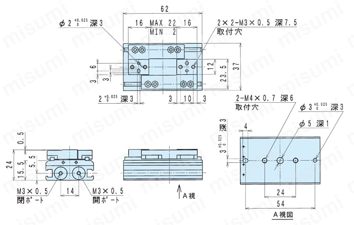 HLC-16AS-L1-ET3S2 ハンド 薄型ロングストローク平行ハンド HLCシリーズ 近藤製作所 MISUMI(ミスミ)