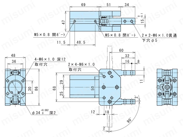 ハンド 大把持180°広角ハンド HJDシリーズ