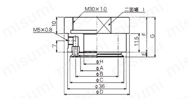 PCDF - 20、PCDJF - 20の外形寸法図