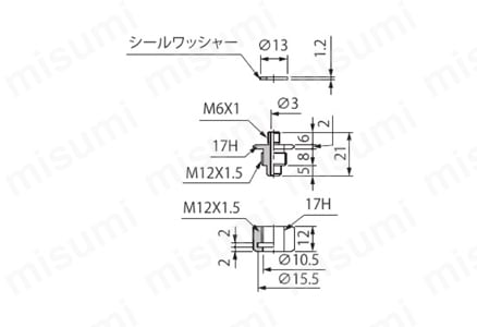 止めねじTN 外形図10