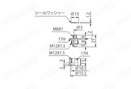 止めねじTN 外形図9