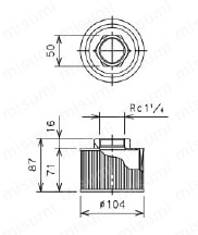 サクションフィルタ ケース無 SFT 一般作動油用 SFT-10-□□外形図