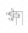 ファイバユニット 円柱タイプ NF-TS08検出部詳細図