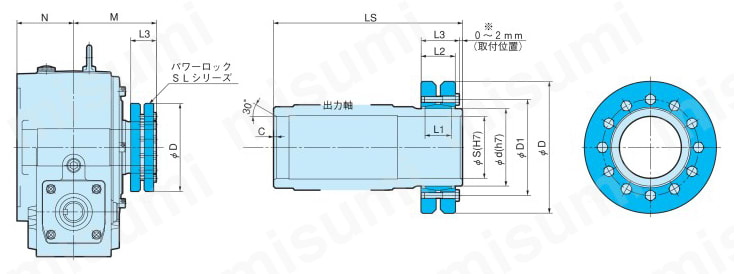 パワーロック SLシリーズ ウォーム減速機SWJ・SWJM・SW・SWM・TD使用例