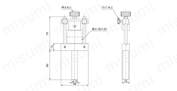 中央精機 シリンドリカルレンズホルダ 70×70mm用 HL-R70 HL-R70 | シリンドリカルレンズホルダ | 中央精機 | MISUMI(ミスミ)
