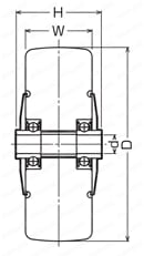 使用車輪 MCナイロン車 499 S-MCB（125・150mm）