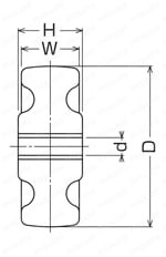 使用車輪　フェノール車 外形図1