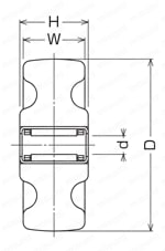使用車輪　フェノール車 外形図3