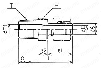 CE形鋼管用くい込み継手 アダプタ KHA 外形図_01