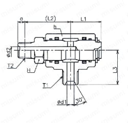スイベルジョイント SJH形 寸法参考図（SJH-7※※-4※※）