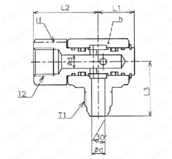 スイベルジョイント SJS形 SJS-6※※-5※※ 外形図