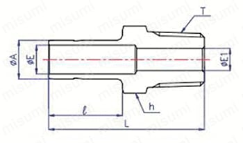 ダブルフェルールタイプチューブ継手 おすアダプタ DHA 外形図_01