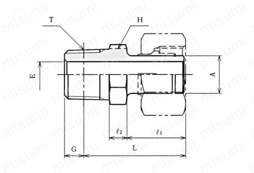 耐振継手NE形鋼管用くい込み継手 アダプタ 外形図_01