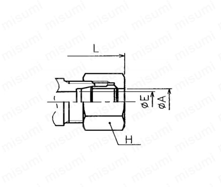 耐振継手NE形鋼管用くい込み継手 コネクタ（めす） 外形図_02
