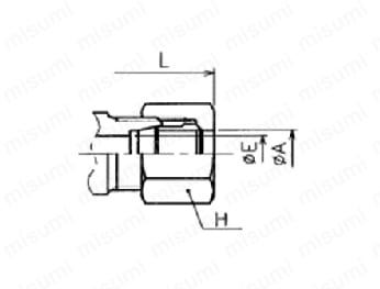 耐振継手NE形鋼管用くい込み継手 ティー中ニップル 外形図_02