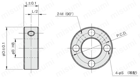SC0306SP4 | スタンダードセットカラー 4穴付 | 岩田製作所 | MISUMI