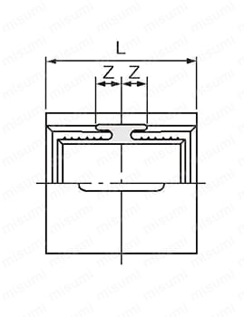 エスロン エスロコートLX継手 ソケット（S） 外形図01