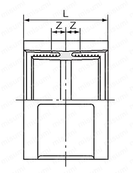 エスロン エスロコートLX継手 ソケット（S） 外形図02
