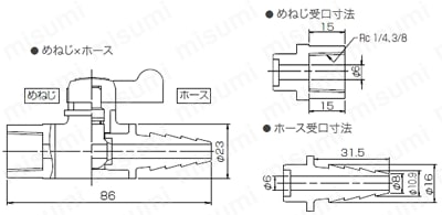 PVC製 エスロンバルブ ミニボールバルブ | 積水化学工業 | MISUMI(ミスミ)