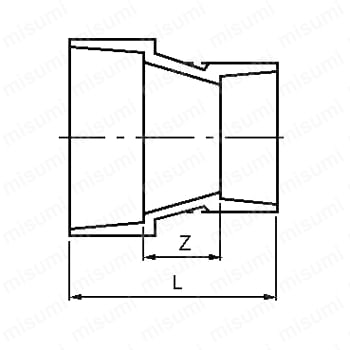 排水用配管資材 エスロンDV継手＜DV/DVカラー/DVココア/透明DV＞ インクリーザ（IN） Alt:外形図01
