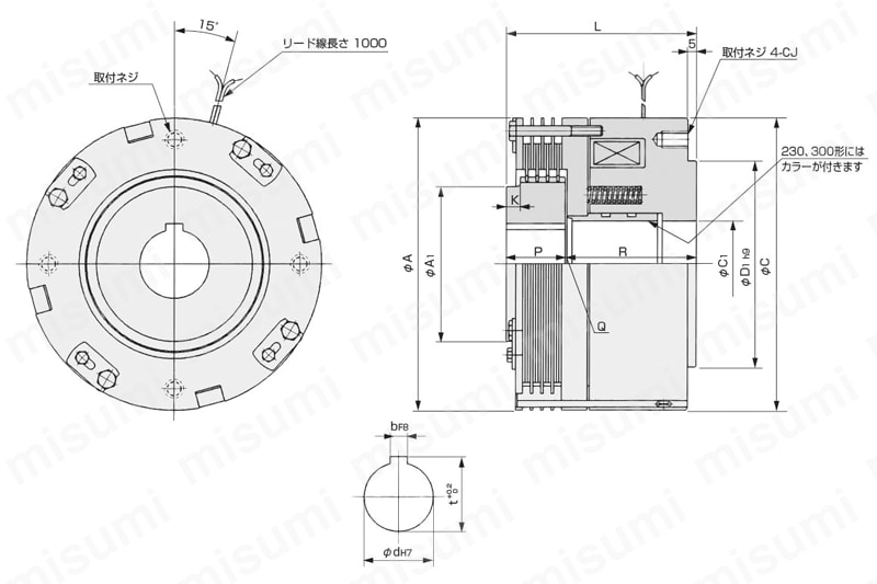 SBS-140-8D | スプリングクローズ制動ブレーキ | シンフォニア SBS-140-8D | スプリングクローズ制動ブレーキ | シンフォニア