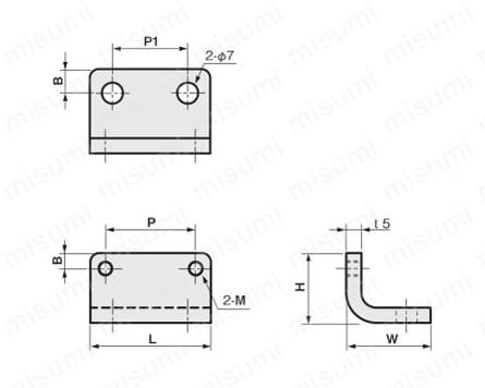 センサブラケット フレキシブル ステンレス／取付ベース サドルベースLY 外形図