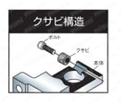 センサブラケット フレキシブル アルミ/取付ベース クサビ取付ベースC（丸シャフト/角シャフト用）構造図 