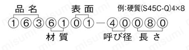 S45C-Q 平行ピン A種・硬質（m6） 選定01