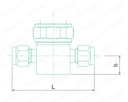 MEGA-ONE LM 低圧タイプ マニュアルオペレーションバルブ 外形図3