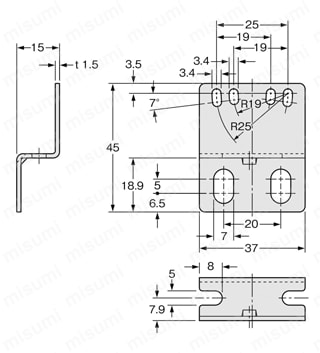 センサ用取付金具 CX-400/LS-400シリーズ 外形図9