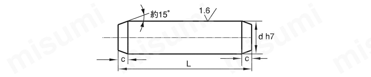 平行ピン B種・h7 | 大喜多 | MISUMI(ミスミ)