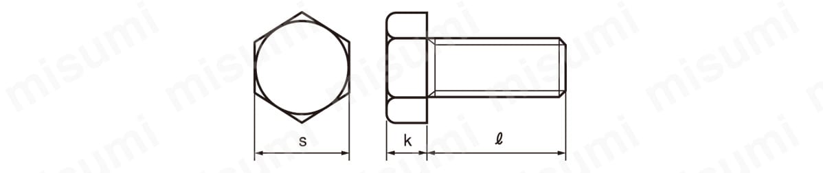 六角ボルト（全　 8X100　鉄　ニッケル　 - 4