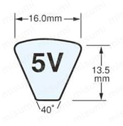 5V-1250 | マックスターウェッジVベルト 5V形 | 三ツ星ベルト | MISUMI