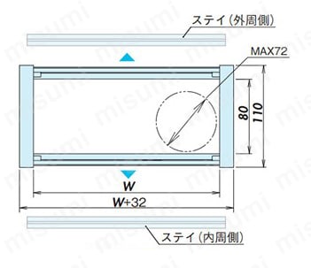 TKLC形 ケーブルベヤ G-LINE MASTER（TKLC111H80形） 外形図_02