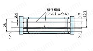 TKMK形 プラケーブルベヤ（TKMK47H28形） 外形図_04