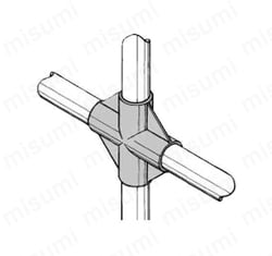 イレクター部品 取付部品 プラスチックジョイント J-6B 使用例
