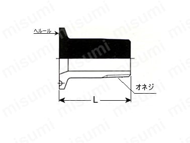 ヘルール管用オネジアダプター（FA-R） 外形図