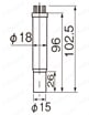 ピラニ真空計 GP-Gシリーズ WP-02外形図