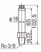 ピラニ真空計 GP-Gシリーズ WP-03外形図