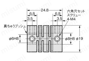 カプリング E69 E69-C68B異口径タイプ外形図