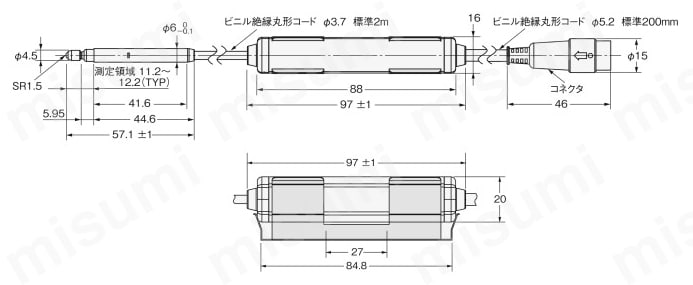 スマートセンサ 高精度接触タイプ ZX-T | オムロン | MISUMI(ミスミ)