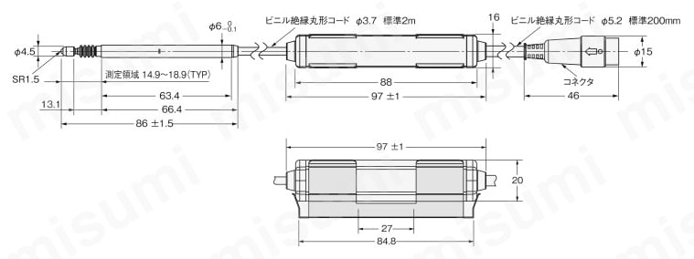 スマートセンサ 高精度接触タイプ ZX-T オムロン MISUMI(ミスミ)