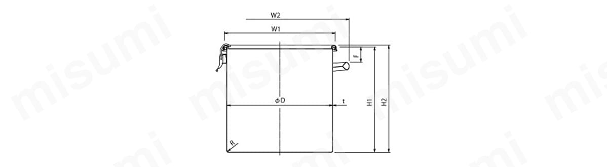密閉容器（キャッチクリップ式） CTH-18（4L）～47H（100L） 日東金属工業 MISUMI(ミスミ)