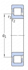 単列円筒ころ軸受 NJ/NU 外形図2