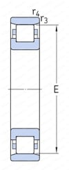 単列円筒ころ軸受 NJ/NU 外形図4